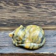 thumbnail image 2 of Natural Quartz Crystal Sleeping Cat Decoration Crystal Cat Sleeping Statue 2 Inch Opal Cat Crystal Statue Statue For Home Meditation, 2 of 9