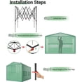 thumbnail image 4 of Instant Pop-Up Walk-In Greenhouse – Portable Plant Hot House with Galvanized Steel Frame, PE Cover, Roll-Up Zipper Door, Ground Pegs & Ropes for Stability, 4 of 8