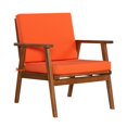 thumbnail image 3 of Linon Cooper Ensemble de Conversation d'Extérieur en Bois de 4 Pcs avec Coussins Orange en Brun Gland, 3 of 31