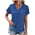 thumbnail image 2 of KIHOUT Hauts pour Femmes Unis Mignons Sans Manches à Col en V Camisoles Ajourées Tube Plissées Hauts Blouse Rabais, 2 of 5