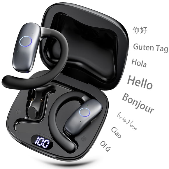 JYX True Wireless Earbuds, Wireless Earphones with Noise Cancelling, 24 H Battery Life, LED Digital Display, Real-Time Translation with 115 Languages