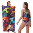 thumbnail image 1 of Foldable Beach Towel Printed Bath Towel All-in-one Beach Towel All-in-one Bag For Storage, 1 of 5