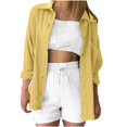 thumbnail image 2 of RXIRUCGD Women's Long Sleeved Shirt Top, Yellow, Size: XL, 2 of 4