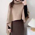 thumbnail image 4 of Baohd Knit Pullover Turtleneck Sweater Winter Coat Fashionable Irregular Solid Color Knit Sweater Knit Top grey, 4 of 6