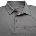 thumbnail image 5 of FAIWAD Men's Short Sleeve Shirts Lapel Button Down Tops Stretch Breathable Pullover Tops with Pocket, 5 of 5