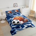thumbnail image 4 of Erosebridal Ensemble de Literie de Basketball Football Grand, Couette Camouflage Bleu, Réversible, 4 of 7