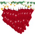 thumbnail image 4 of Gkeoshab Event & Party 20 In Initial Monogram Embroidered Christmas Stocking Knitted Christmas Decorations Stocking Knitted Hosiery Wool Hosiery Embroidered Letter Children'S Candy Gift Bag, 4 of 8
