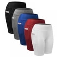 thumbnail image 3 of MesaSe Men‘s Compression Workout Shorts Leggings with Pockets for Phone - Base Layer Tights  Short Pants, 3 of 6