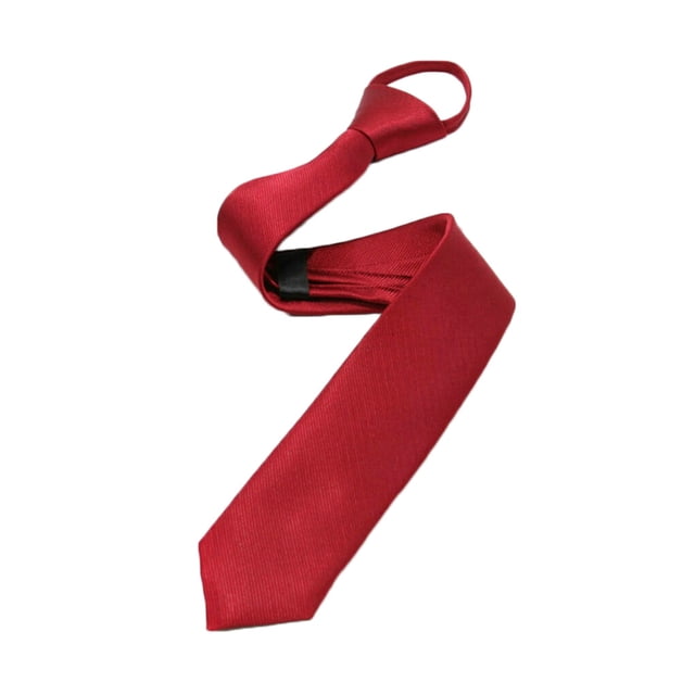 Cravate Rétro Étroite pour Hommes et Garçons avec Polyester Cravate Fine Cravate Pratique pour Mariage Fête Boîte de Nuit Mariée Robe de Fête Rouge Vin