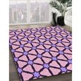 thumbnail image 3 of Ahgly Tapis Rectangulaire Lavable en Machine Intérieur Transitionnel Violet Jam Violet, 2 Pieds x 5 Pieds, 3 of 7