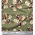 thumbnail image 1 of Soimoi Satin Silk Fabric Bird & Owl Kids Print Fabric by Yard 42 Inch Wide, 1 of 3