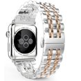 thumbnail image 1 of DAMAIE Compatible With Apple Watch Strap, Strong Stainless Steel Metal Replacement Strap Bracelet, Suitable For Apple Watch3 (Ls 38mm Silver/Rosegold), 1 of 3