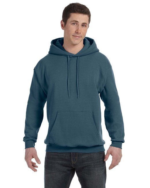 The Hanes 78 oz EcoSmart 50/50 Pullover Hood - DENIM - XL