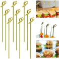 thumbnail image 1 of HLONK Bamboo Cocktail Picks Bamboo Knot Picks 100 Pcs 4.8 inch with Looped Knot Fancy Bamboo Toothpicks Natural Bamboo Picks Bamboo Skewers for Appetizers Cocktail Toothpicks, 1 of 8