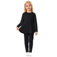 thumbnail image 3 of WENXIAOO Ensemble de Pyjama pour Tout-Petit 2 Pcs Robe à Manches Longues avec Pantalon Pyjama Tenue de Nuit Ensemble 4-5 Ans Pyjama Fille, 3 of 6