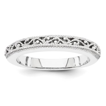 14K White Gold Band Size 6