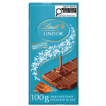 Lindt LINDOR Caramel & Sea Salt Milk Chocolate Bar, 100g