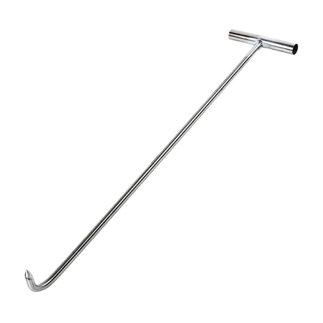 stanreset Manhole Hook Tool Trampoline Open Manhole Cover Steel Heavy Duty ngle Hook 38cm Sharp Silver 38cm Sharp