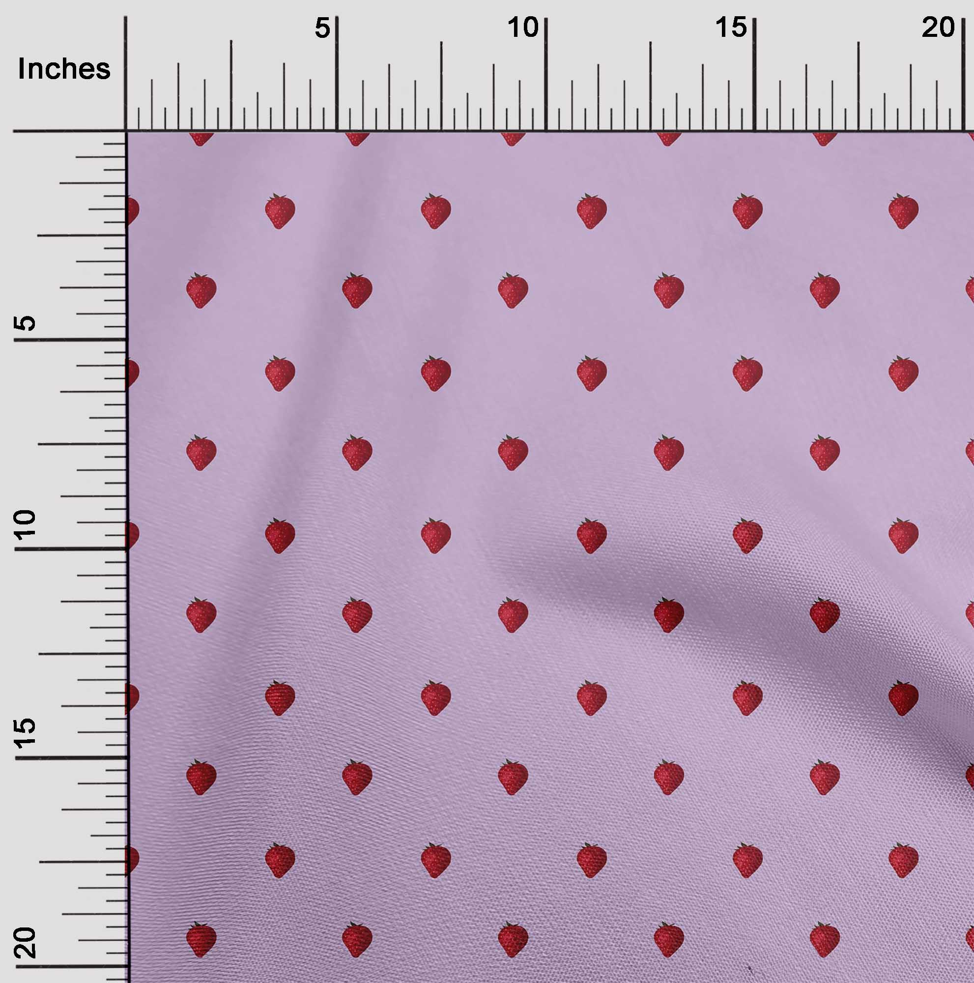 oneOone Popeline de Coton Tissu Imprimé Fraises Fruits Tissu de Couture BTY 42 Pouces de Large
