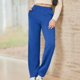 thumbnail image 4 of Womens Sweat Pants, Fashion Casual Solid Color Waist Sweatpants with Side Pockets, 4 of 5
