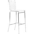 thumbnail image 1 of Brika Home 29" Modern Faux Leather Bar Stool in White (Set of 2), 1 of 1
