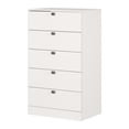 thumbnail image 2 of Commode 5 tiroirs pour , fini Blanc solide, collection Spark de Meubles South Shore, 2 of 11