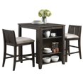 thumbnail image 1 of Lexicon Daye 3 Piece Wood Counter Height Dining Set in Dark Cherry, 1 of 12