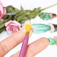 thumbnail image 3 of CHICHUMID 2Pcs Metal Shell Lip Brush Retractable Rod Flexible for Uniform Lip Color Makeup, 3 of 8