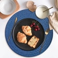 thumbnail image 3 of Boovnll Placemats, 15" Round Washable Wipeable Heat-Proof Solid Color Woven Place Mats for Home Kitchen, Dining Table, Holiday, Party Decor Supplies, Table Mats, 3 of 5