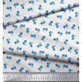 thumbnail image 2 of Soimoi Velvet Fabric Bubbles & Fish Ocean Print Fabric by the Yard 58 Inch Wide, 2 of 2