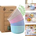 thumbnail image 1 of SURJDE Unbreakable Cereal Bowls,14oz 4PCS Wheat Straw Fiber Snack Bowls for Children Kids Biodegradable Bowl for Rice, Porridge, soups, Cereals, Dessert (Wheat Bowls), 1 of 7