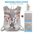 thumbnail image 4 of VANAHEIMR Lightweight Hydration Pack for Outdoor Running and Cycling - Marathon Water Reservoir Backpack for Trail Running, Versatile Sports Use, Available in Black, Grey, and Red, 4 of 7