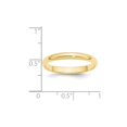 thumbnail image 2 of Bague Demi-Ronde 3 mm en Or Jaune 10k Massif Poli Gravable Taille 10,5 Bijoux Cadeaux pour Femmes, 2 of 3