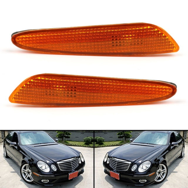 Pair For Benz W211 E-Class 03-2006 Side Marker Light in Bumper Turn Signal Lamp
