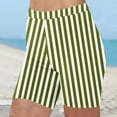 thumbnail image 2 of Plebaso Shorts pour Femmes 2025 Imprimé Rayé Shorts de Plage Taille Haute Mode Leggings Courts, 2 of 5