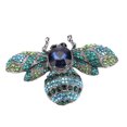thumbnail image 2 of Vintage Brooch, Bee Shape Beautiful Attractive Brooch Jewelry  For Parties Blue, 2 of 8