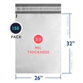thumbnail image 4 of 26 x 32 Poly Mailers Shipping Envelopes Bags Waterproof Self Sealing 2.5 Mil 150 Pack, 4 of 4