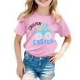 thumbnail image 4 of PMVFHDE Tenue de Pâques Fille T-Shirt Graphique de Pâques / Imprimé Lapin et Oeuf Manches Courtes Col Ras du Cou / T-Shirt de Fête en Coton Doux pour Tout-Petit / Tenue Décontractée Printemps Été Rose, 3-4 Ans, 4 of 4