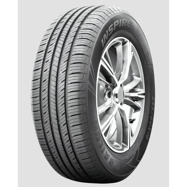 Sailun Inspire Pneu 235/65R18 106H Pneu Toutes Saisons avec Larges Rainures pour Évacuation de l'Eau et Bande de Roulement Durable, Monté sur une Roue en Alliage Argent, Conçu pour Voitures Compactes, Mini-Fourgonnettes et Cuv, Offrant un Confort Équilibré et des Performances de Tourisme.