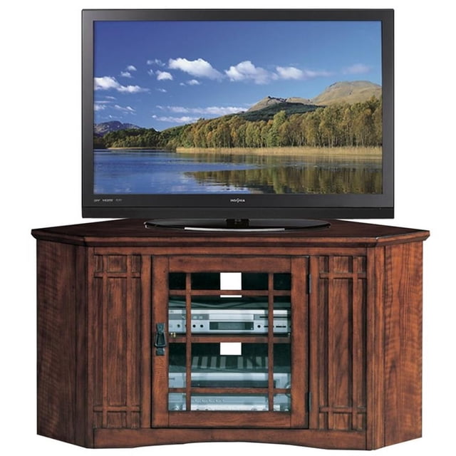 Leick Furniture Mission Meuble Télé d'Angle de 46 Pouces en Fini Chêne