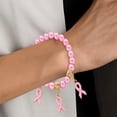 thumbnail image 5 of Bracelets Accessoire de Sensibilisation au Cancer avec Logo Ruban Rouge - Badge de Prévention International pour Femmes, 5 of 5