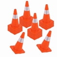 thumbnail image 1 of 20Pack Collapsible Traffic Safety Cones,18 Inch Traffic Cones with Reflective Collar,PVC Parking Cones Construction Cones Orange Cone for Parking Lot, Driveway Road, Traffic Control, 1 of 8