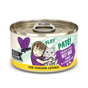 Weruva B.F.F. Jouer - Meilleur ami Feline Pat? Les amoureux Aw Yeah! Poulet & Bouds de boeuf avec poulet & Viande bovine 2.8Oz Boîte de conserve 12)