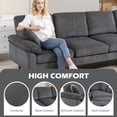 thumbnail image 4 of HOMCOM Changeable Sectional Sofa with Changeable Chaise Lounge, Dark Grey, 4 of 10
