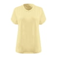 thumbnail image 3 of FAIWAD Womens Tops Summer Plus Size Casual V Neck Short Sleeve Drop Shoulder T-Shirt Loose Comfy Basic Tunic Tops, 3 of 3
