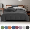 thumbnail image 1 of Vaidha All-Season Bedding Set - 4-Piece Washable Solid Color Bed Sheet Duvet Cover And Pillowcases, 1 of 7