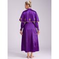 thumbnail image 4 of Manyakai Robe de Collation des Grades pour Femmes Juge Pasteur Robes Manches Longues Thème Halloween Fête Performance Violet 3TG, 4 of 8