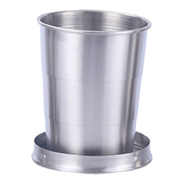 HOZADOIE The Cup Home Essentials Steel Travel Telescopic Collapsible Shot Glass Emergency Pocket Cup
