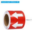 thumbnail image 2 of Unique Bargains Directional Flow Arrow Tape 4'x65', Adhesive Pipe Identification Marking Stickers, White on Red, 2 of 5