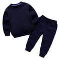 thumbnail image 1 of Sunnyoo Big Boys Outfits Solid Color Long Sleeve Pullover Sweatshirt Pants 2Pcs Clothes Set, Sizes 9-10Y, 1 of 3